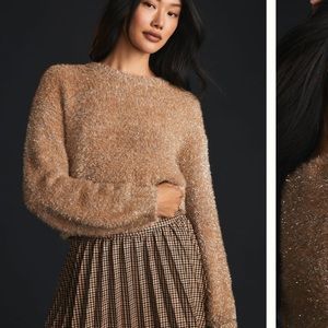 Maeve tinsel eyelash sweater size s sweater Anthro